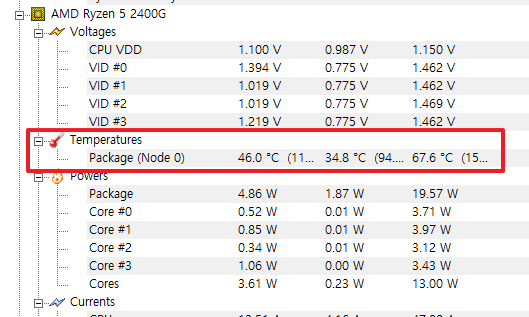 CPU 온도 측정