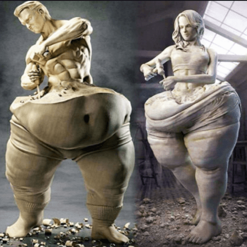 다이어트 조각상