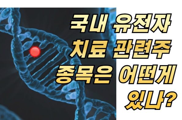 국내 유전자 치료 관련주 종목은 어떤게 있나?